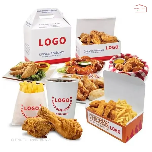 In Hộp Giấy Fast Food | Chống Thấm Dầu, Giá Gốc Tại Xưởng