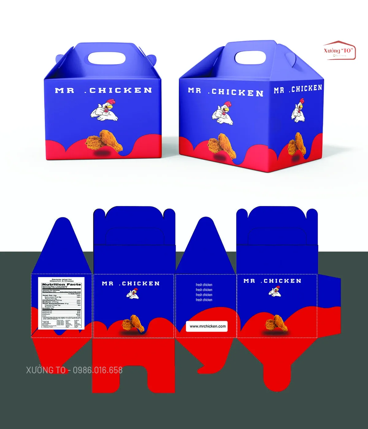 Top 7 Mẫu Hộp Gà Rán Quai Xách Tiện Lợi, Giá Tận Xưởng